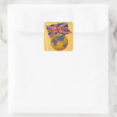 Die Fluggesellschaft des Empire Quadratischer Aufkleber (Tasche)
