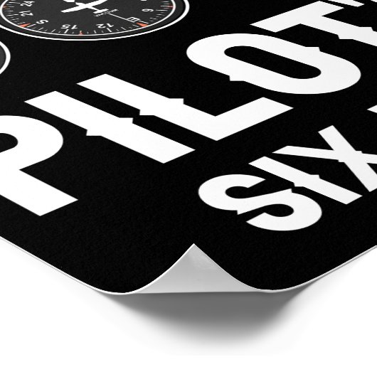 Die Fluginstrumente des Piloten mit Sixpack Poster (Ecke)