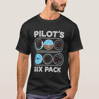 Die Fluginstrumente des Piloten mit Sixpack T-Shirt