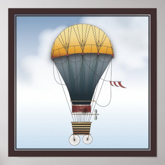 Die Flugmaschine Abeelle Steampunk Poster (Vorne)