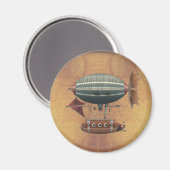 Die Flugmaschine Aleutian Steampunk Magnet (Vorderseite/Rückseite)