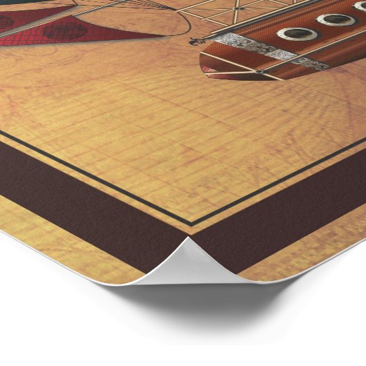 Die Flugmaschine Aleutian Steampunk Poster (Ecke)