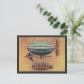 Die Flugmaschine Aleutian Steampunk Postkarte (Stehend Vorderseite)