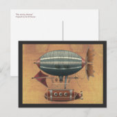 Die Flugmaschine Aleutian Steampunk Postkarte (Vorne/Hinten)