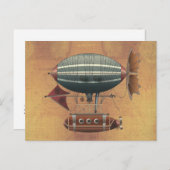 Die Flugmaschine Aleutian Steampunk Postkarte (Vorne/Hinten)