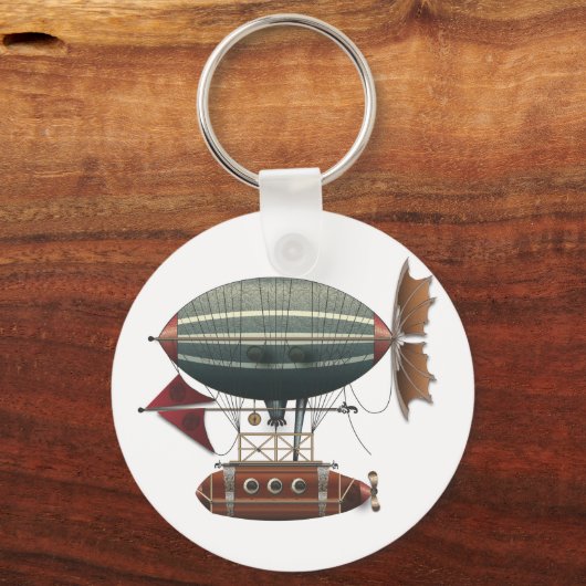 Die Flugmaschine Aleutian Steampunk Schlüsselanhänger (Vorderseite)