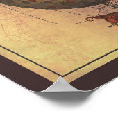 Die Flugmaschine Nautisme Steampunk Poster (Ecke)