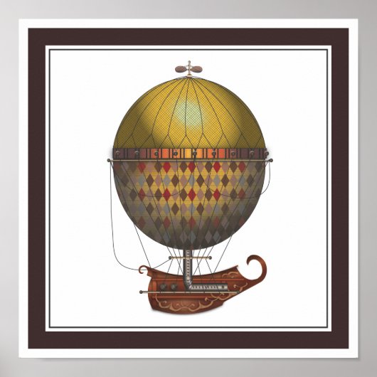 Die Flugmaschine Nautisme Steampunk Poster (Vorne)