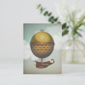 Die Flugmaschine Nautisme Steampunk Postkarte (Stehend Vorderseite)