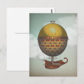 Die Flugmaschine Nautisme Steampunk Postkarte (Vorne/Hinten)