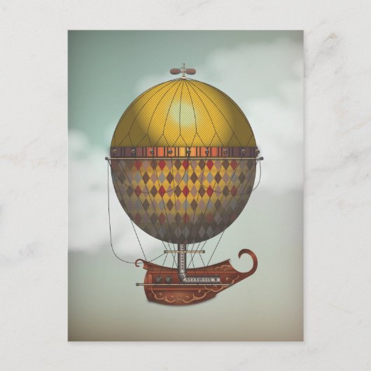 Die Flugmaschine Nautisme Steampunk Postkarte (Vorderseite)