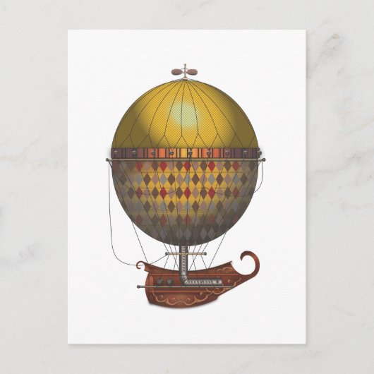 Die Flugmaschine Nautisme Steampunk Postkarte (Vorderseite)