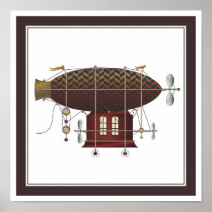 Die Flugmaschine Petite Rouge Steampunk Poster