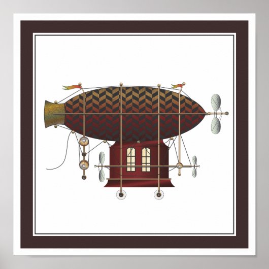 Die Flugmaschine Petite Rouge Steampunk Poster (Vorne)