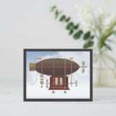 Die Flugmaschine Petite Rouge Steampunk Postkarte (Stehend Vorderseite)