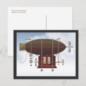 Die Flugmaschine Petite Rouge Steampunk Postkarte (Vorne/Hinten)