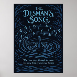 Die Fluss-Illustration des Desman-Lieds Poster