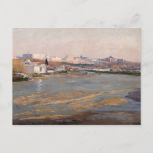 Die Flussufer des Manzanares, 1912 (Öl auf ca. Postkarte