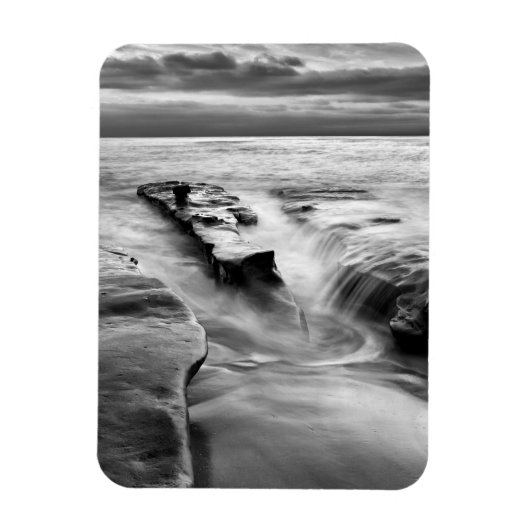 Die Flut am Strand Magnet (Vertikal)