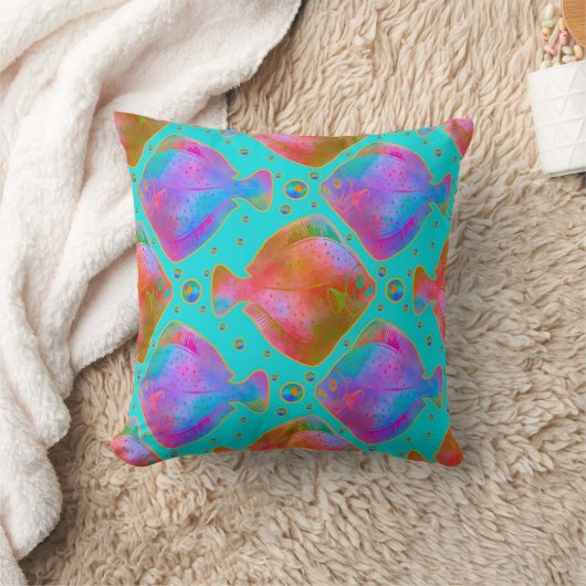 Die Flut an tropischen Felsenpools Kissen (Decke)