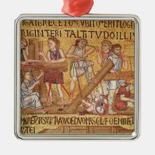 Die Flut, vom Atrium, Detail von Silbernes Ornament