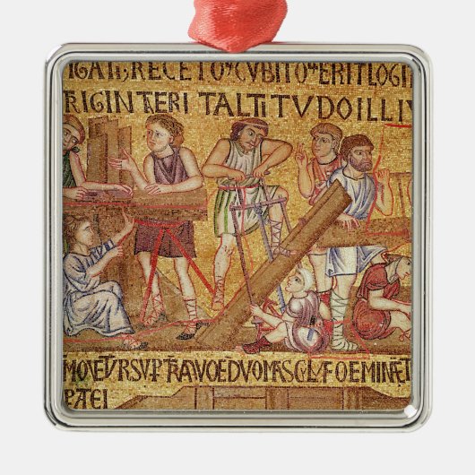 Die Flut, vom Atrium, Detail von Silbernes Ornament (Vorne)