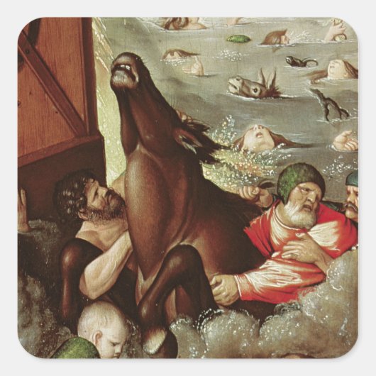 Die Flut von 1516 Quadratischer Aufkleber (Vorderseite)