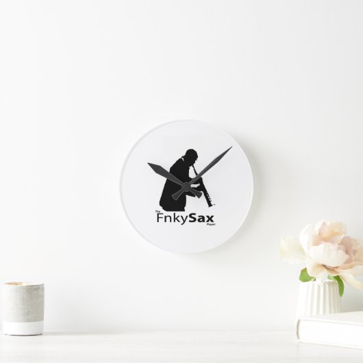 Die FnkySax-Uhr Runde Wanduhr (Zuhause)