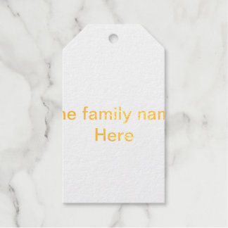 Die folgende Familienname-Nachricht ist ein einfac Geschenkanhänger