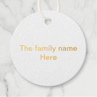 Die folgende Familienname-Nachricht ist ein einfac Geschenkanhänger