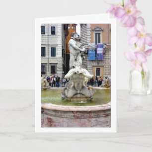 Die Fontana del Moro, Rom, Italien Karte