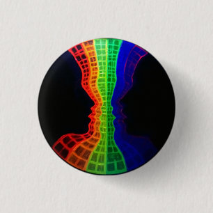 Die Fontäne aus Liebe fluoreszierend farbiger Rege Button