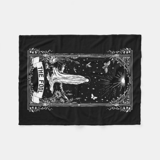 Die Fool Ghost Cotattcore-Tarot-Karte Hauptarcana Fleecedecke (Vorderseite (Horizontal))