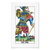 Die Fool- oder Jester-Tarot-Karte Fotodruck (Vorne)