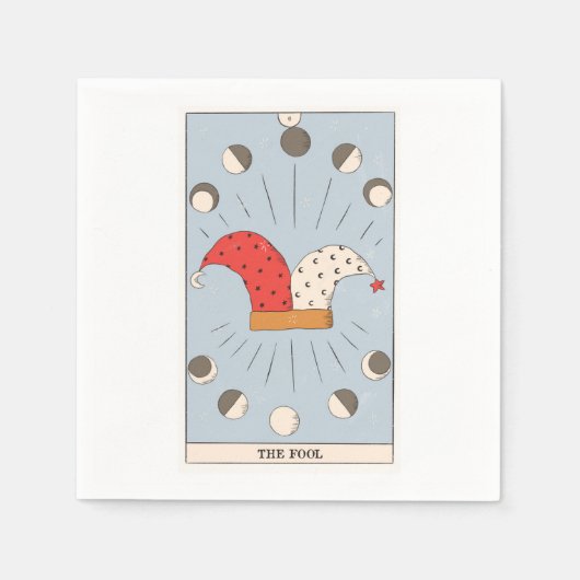 Die Fool Tarot Card Wahreteller Sinti und Roma eso Serviette (Vorderseite)