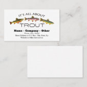 Die Forellenfliege der Fischer Visitenkarte (Vorne/Hinten)