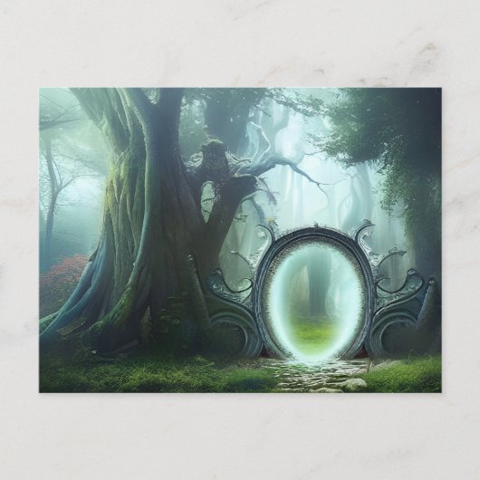 Die Forest Portal Fantasy Art Postkarte (Vorderseite)
