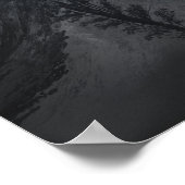 Die Form der Stille – Schwarze und Weiße Landschaf Poster (Ecke)