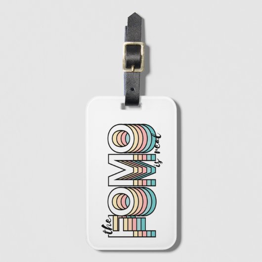 Die Form ist echte Pastel Moderne Typografie Gepäckanhänger (Vorderseite Vertikal)