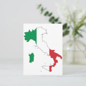 Die Form Italiens Postkarte (Stehend Vorderseite)