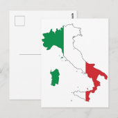 Die Form Italiens Postkarte (Vorne/Hinten)