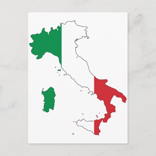 Die Form Italiens Postkarte (Vorderseite)
