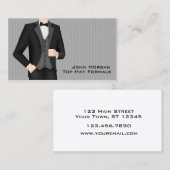 Die formelle Kleidung der Männer Visitenkarte (Vorne/Hinten)
