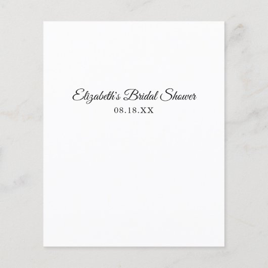 Die Formulierung der Braut | Brautparty Game (Rückseite)