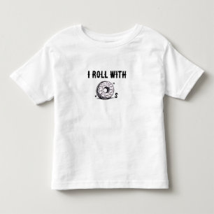 Die Formulierung "ich rollen mit" & Donuts auf T - Kleinkind T-shirt