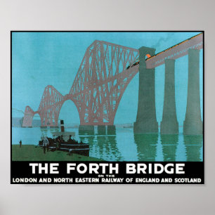 Die Forth Bridge - Nordost-Bahn Poster