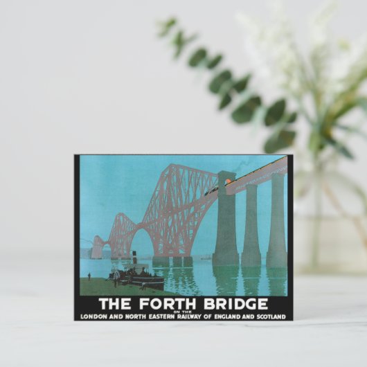Die Forth Bridge - Nordost-Eisenbahn Postkarte (Stehend Vorderseite)
