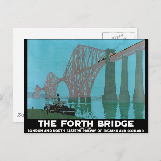 Die Forth Bridge - Nordost-Eisenbahn Postkarte (Vorne/Hinten)