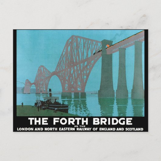 Die Forth Bridge - North Eastern Railway Postkarte (Vorderseite)