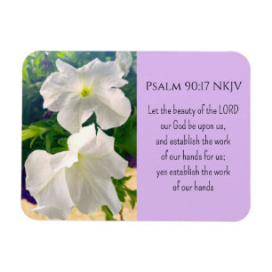 Die Foto-Bibel der Weißen Blume Verse Gottes Segen Magnet